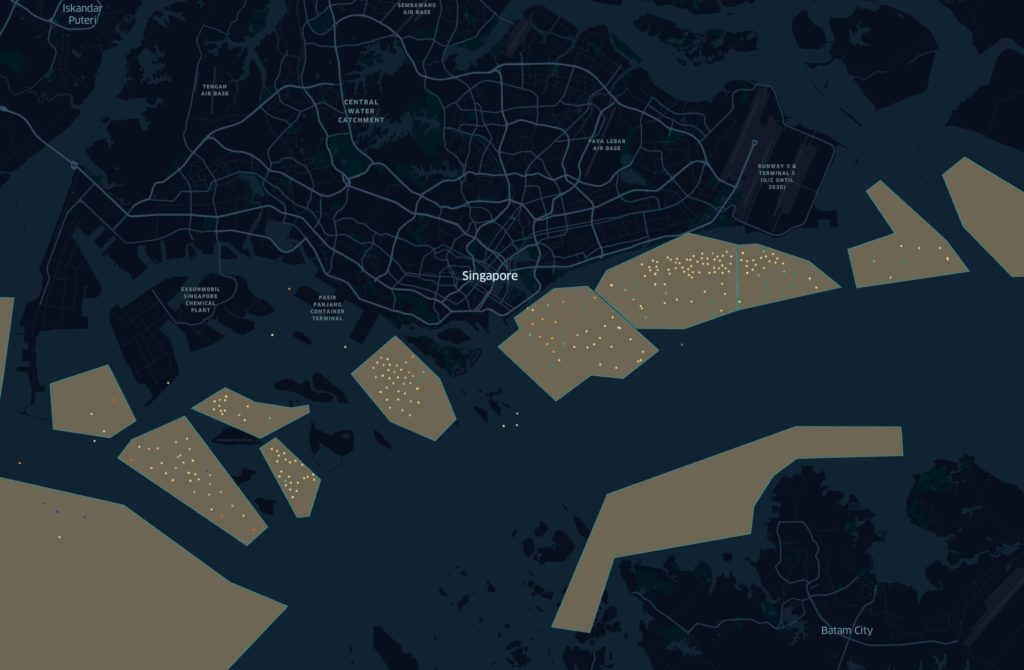 Anchorage areas in Singapore