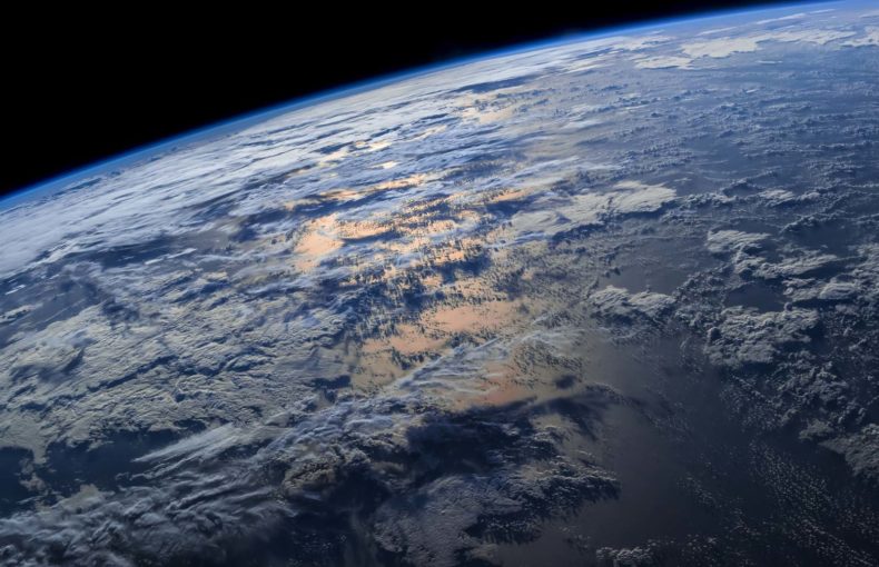 Earth from space with dramatic view