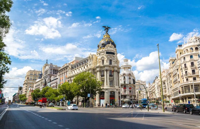 Madrid on a summer day, Spain