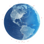 Spire Global space services globe illustration