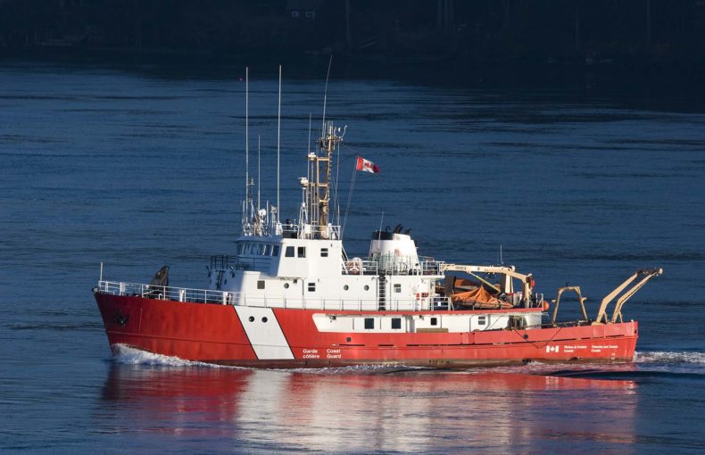 A Canadian Coast Guard vessel from Fisheries and Oceans