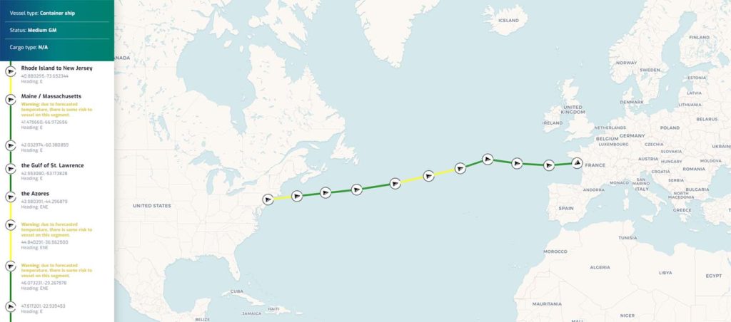 container shipping route planner