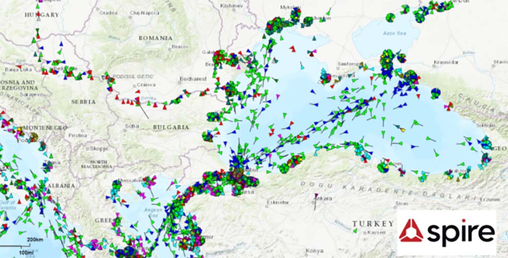 Spire vessel tracker map