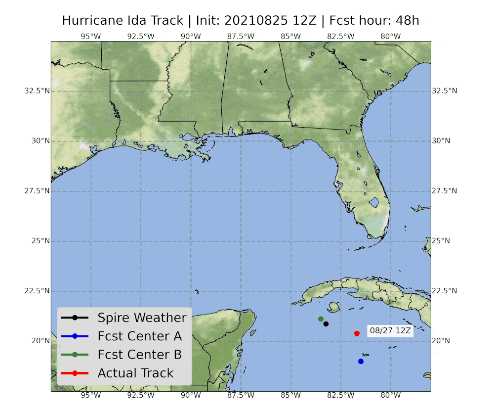 Hurricane Ida track map