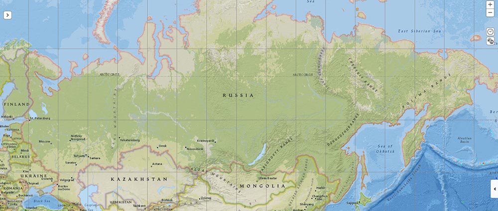 Ukraine Russia war - map of Russia
