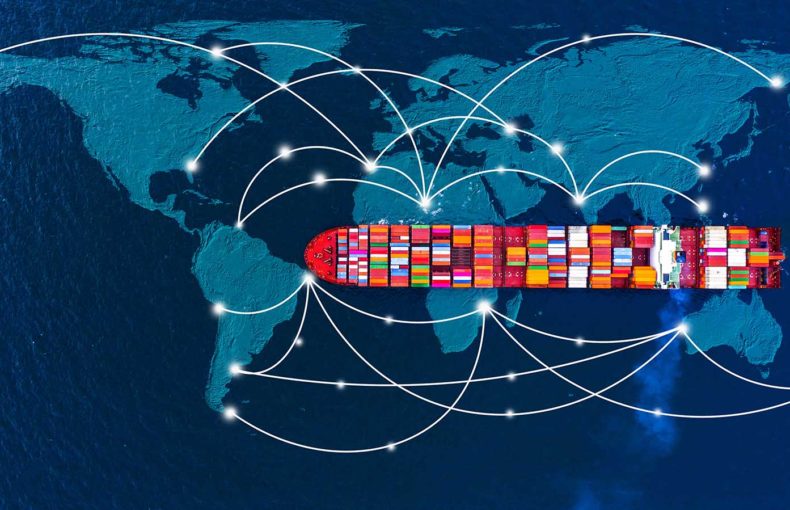 Global container cargo ship concept