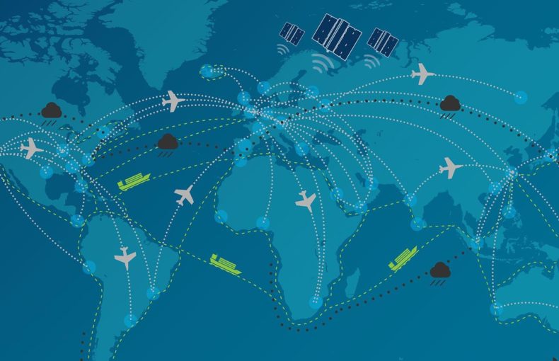 Global supply chain illustration