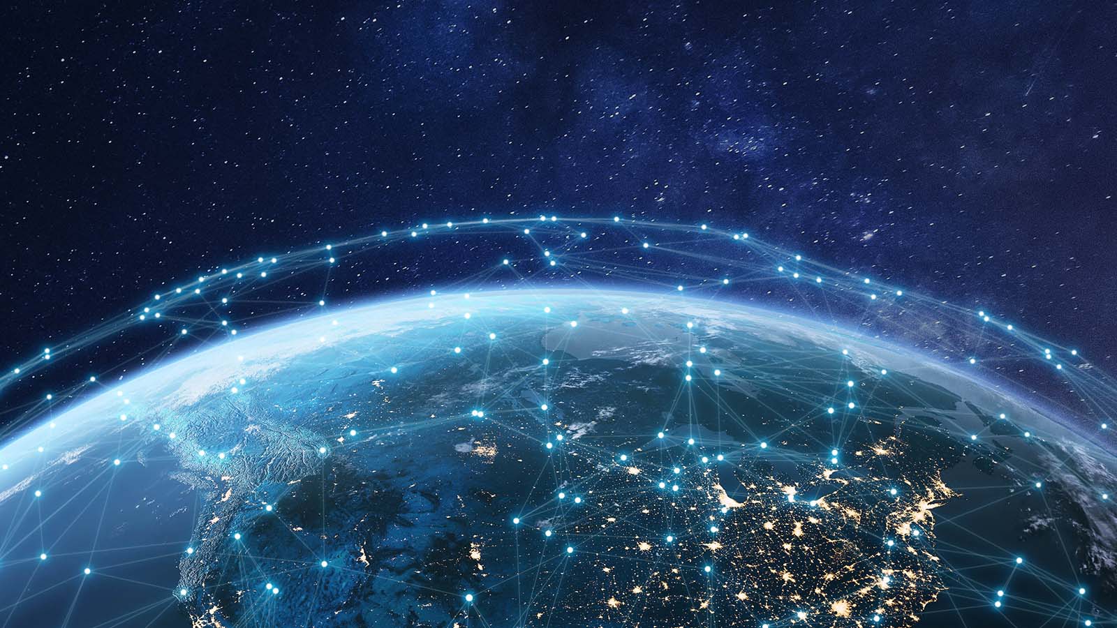 Global connectivity network concept illustration