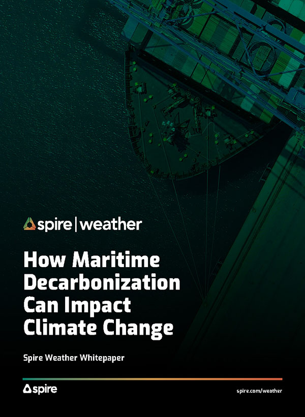 Spire Weather whitepaper - How maritime decarbonization can impact climate change cover