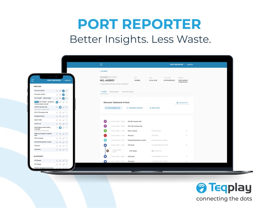 Teqplay Port Reporter - better insights. Less waste