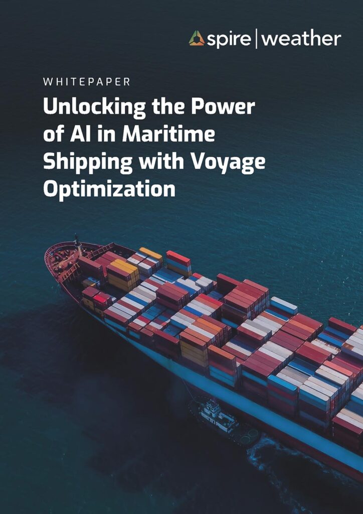 Unlocking the power of AI in maritime shipping with voyage optimization whitepaper cover