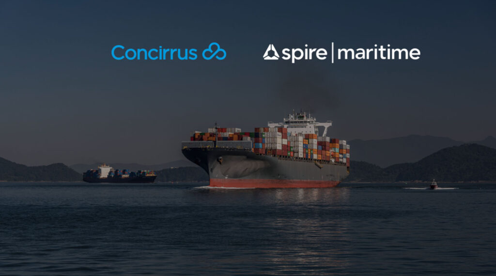 Concirrus & Spire Maritime case study logos with ship