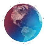 Spire Global Space Reconaissance globe illustration