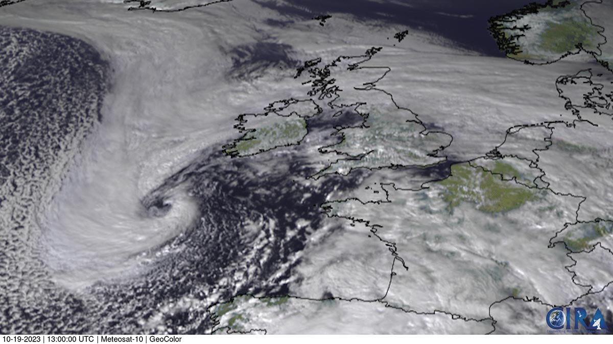 Satellite image of Storm Babet