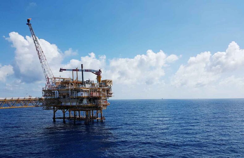 Offshore infrastructure construction platform for oil and gas production