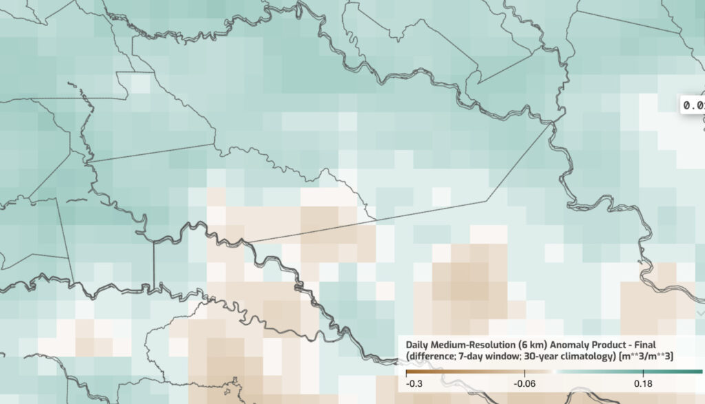 Figure 2c. Soil moisture anomaly map – August 11, 2025 (end of dry-down period)